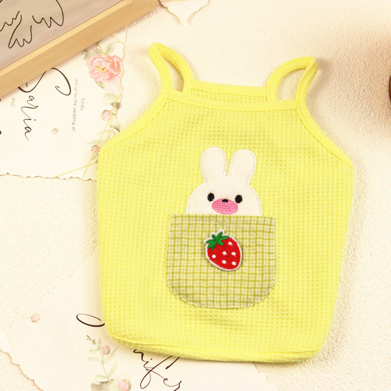 Dog Clothes Thin Clothing Embroidered Slip Top