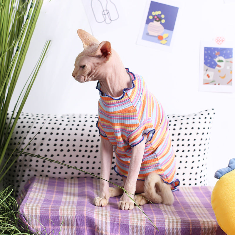 Hairless Cat Pet High-Elastic Pure Cotton Pique Short Sleeve