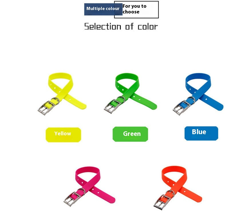 Factory Wholesale PVC Plastic Waterproof Dog Collar Wear-resistant Dog Collar Out Dog Traction Collar Pet Supplies