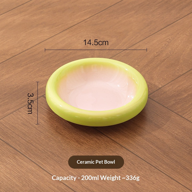 Candy-colored Ceramic Pet Bowl