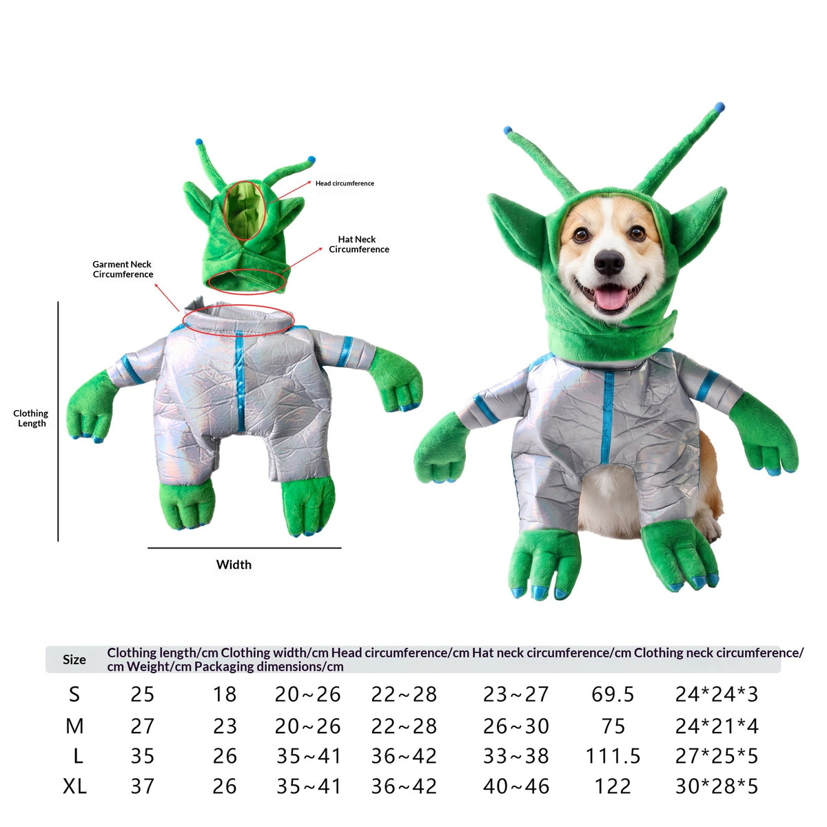 Pet Costume Cat Transformation Funny Holiday Dress-Up Outfit