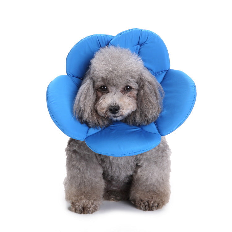 Pet Protective Cover Bandana Flowers Dog Collar