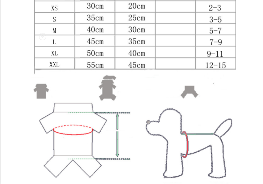 Pet Dog Cat Four-legged Clothes