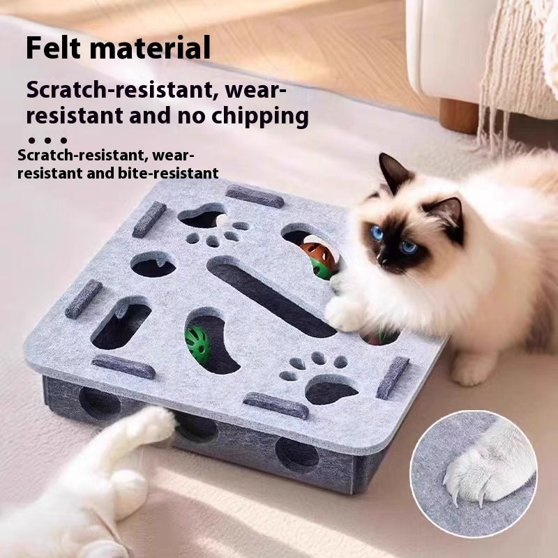 Cat Toy Self-Hi Relieving Stuffy Artifact Hole Felt Box