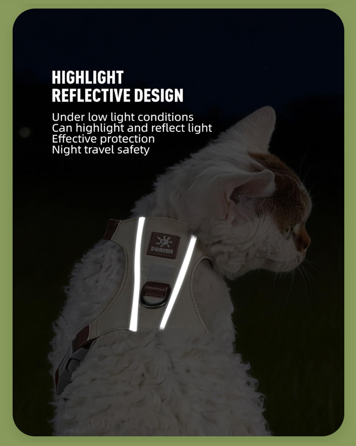 Cat Harness And Leash Set With Reflective Strips, Escape Proof Adjustable Vest, Premium Taffeta Fabric Soft Lightweight, Tear Resistant, For Kitten