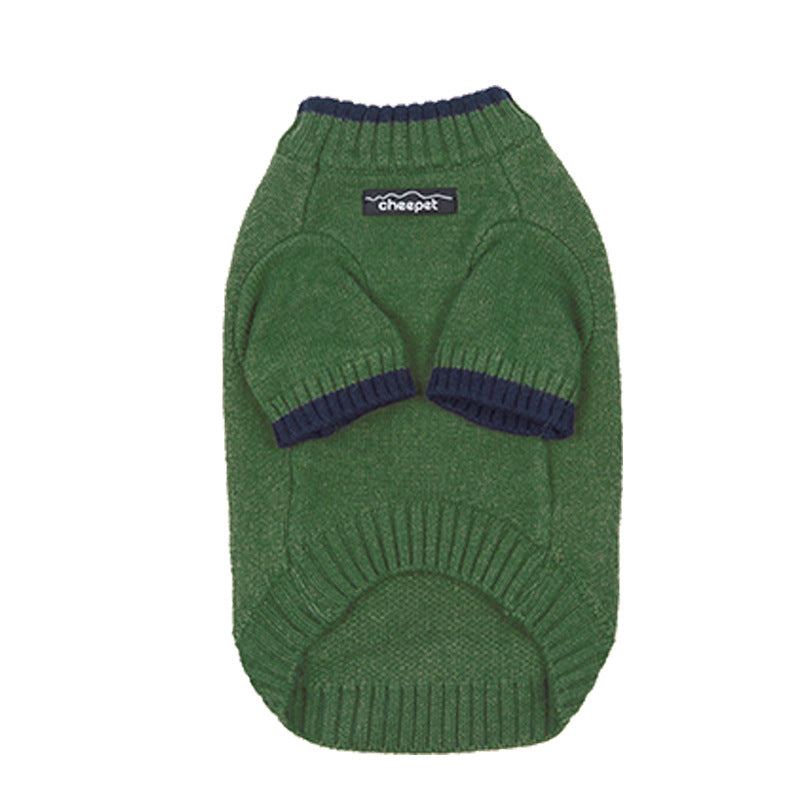Contrast Color Two Legs Fall Winter Fashion Pet Sweater