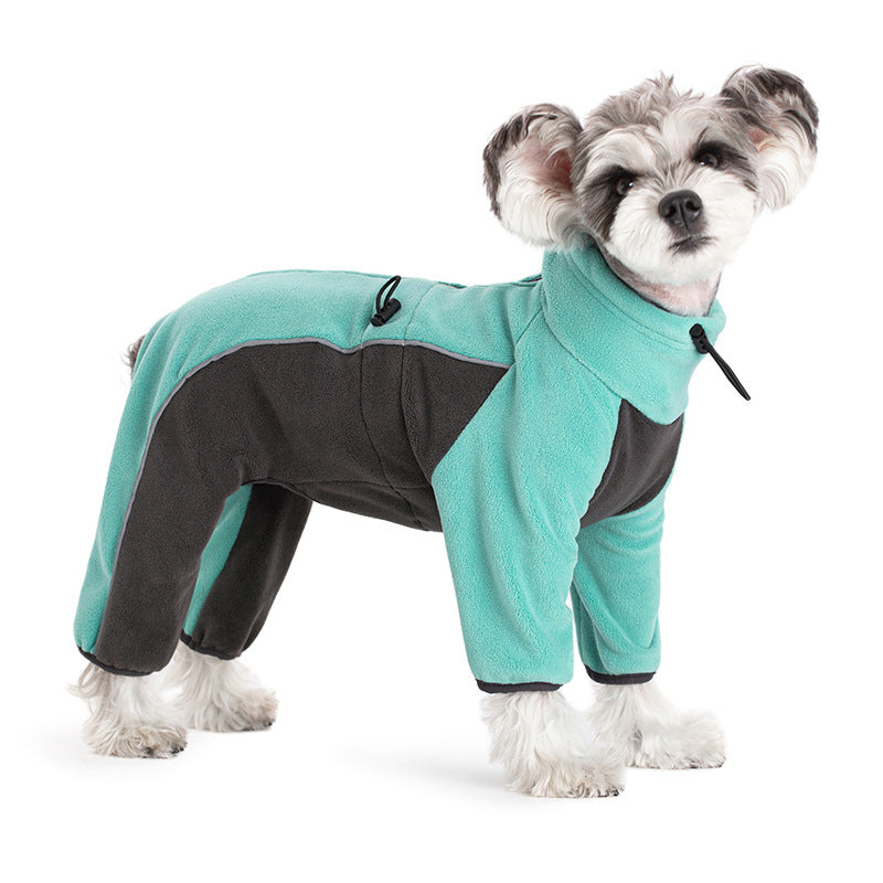 Pet Dog Clothing Warm Four-legged Cotton Coat