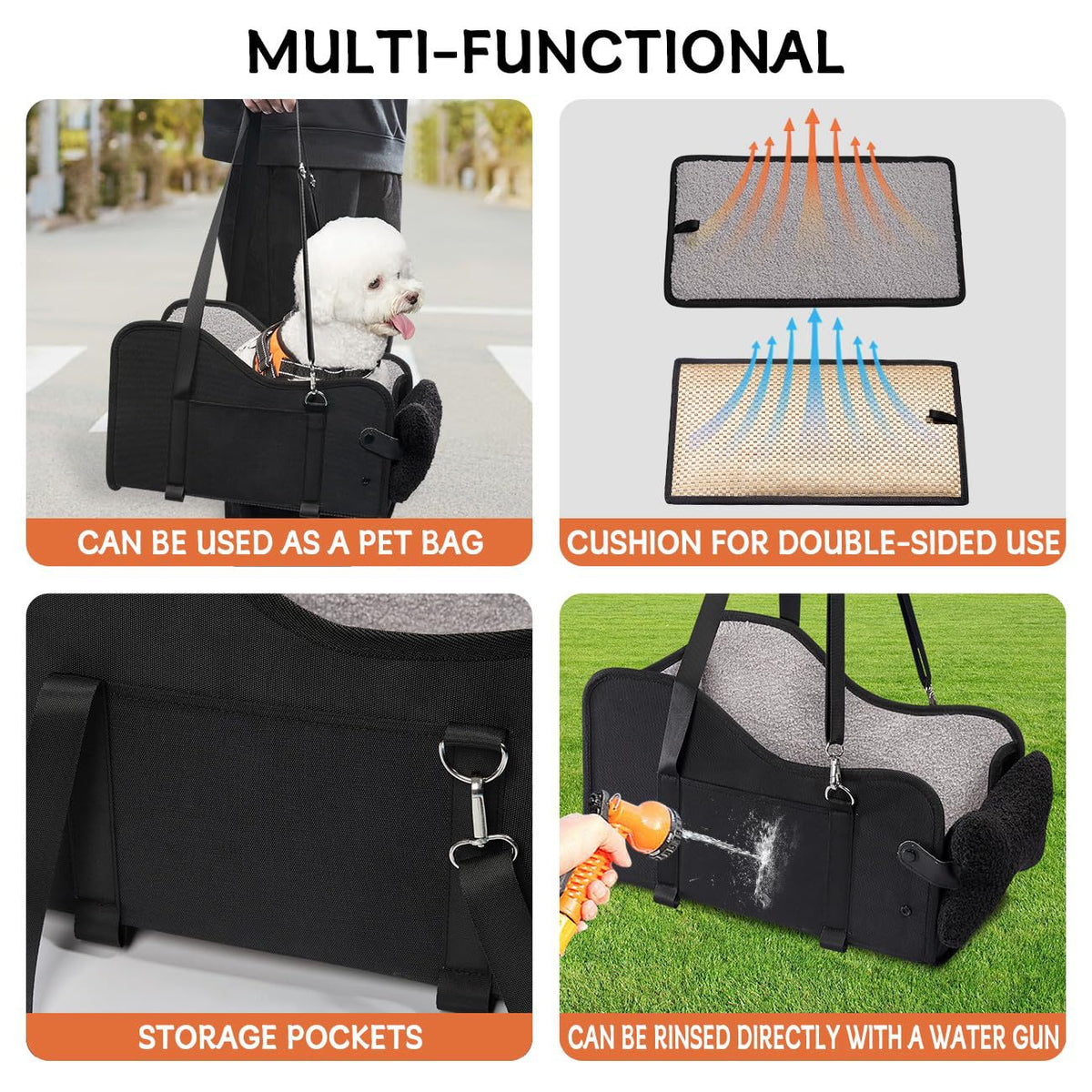Center Console Dog Car Seat,Dog Car Seats For Small Dogs With Soft Mattress,Pet Puppy Cars Seat