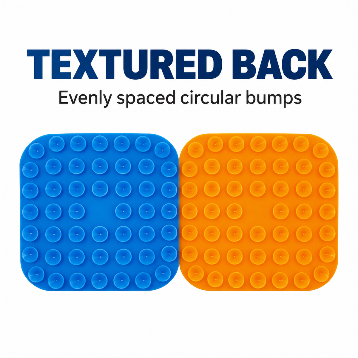 Dual Texture Pet Lick Mat For Dogs And Cats, Square Feeding Pad With Suction Cups, 15 X 15 Cm