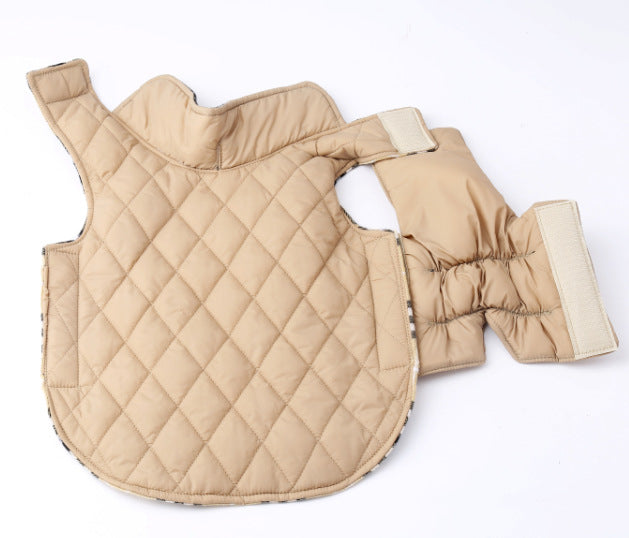 Tartan dog clothes a waterproof dog suit jacket coat outdoor goods