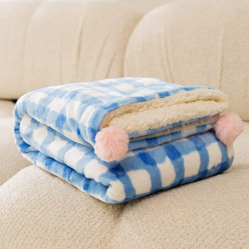 Thickened Dog Blanket Warm Dog Plush Pad Warm Pet Bed Mat Soft And Comfortable Cat Sleeping Cover Carpet Bed Sheet Pet Supplies