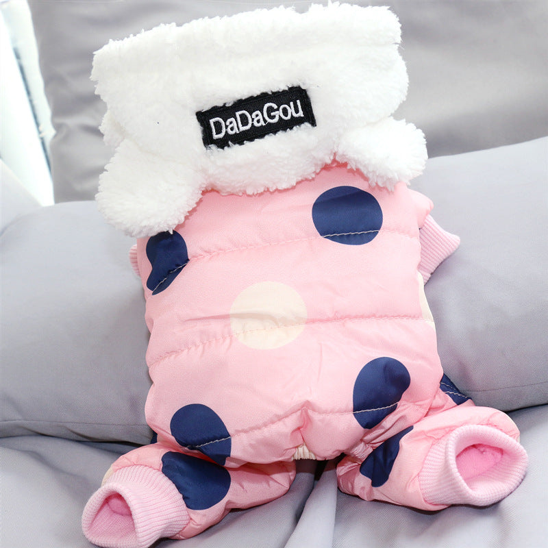 Autumn and winter thick warm pet cotton coat