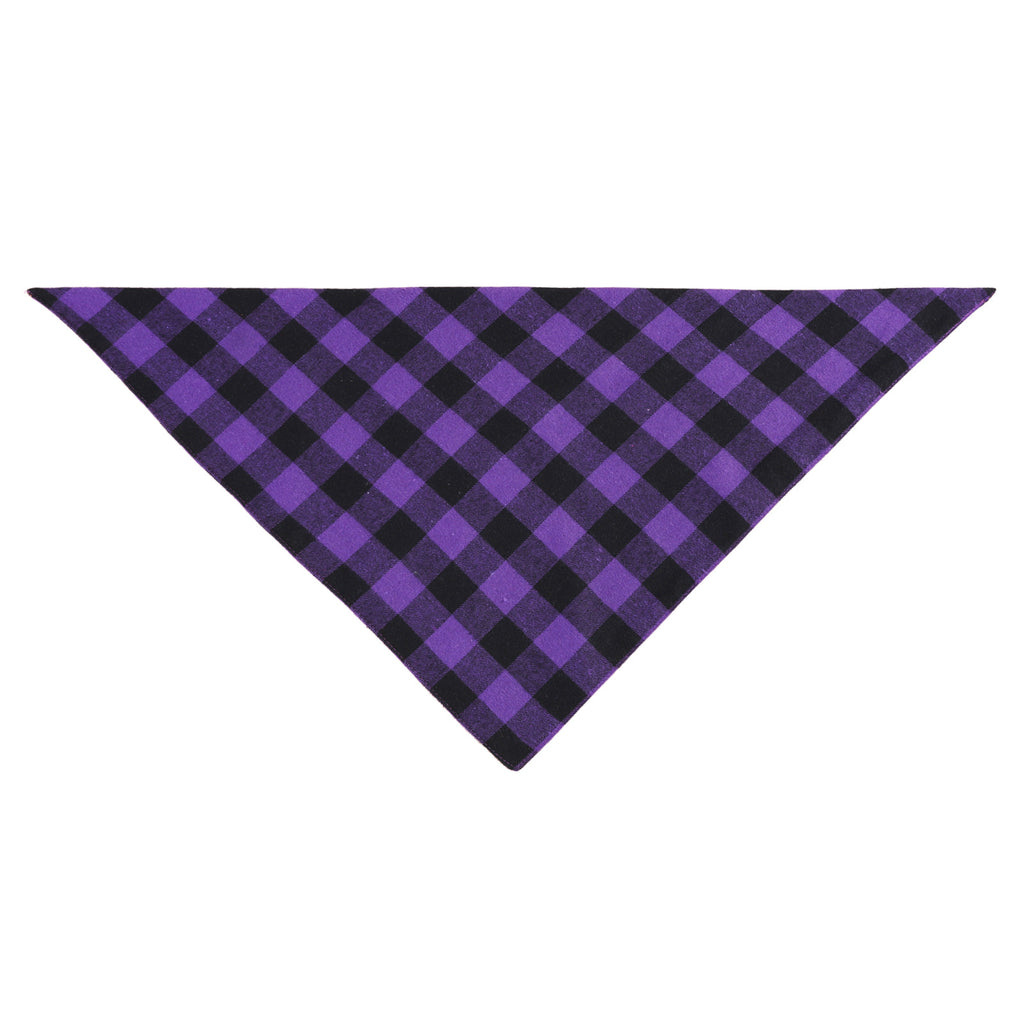 Double Cotton Check Pet Triangle Scarf