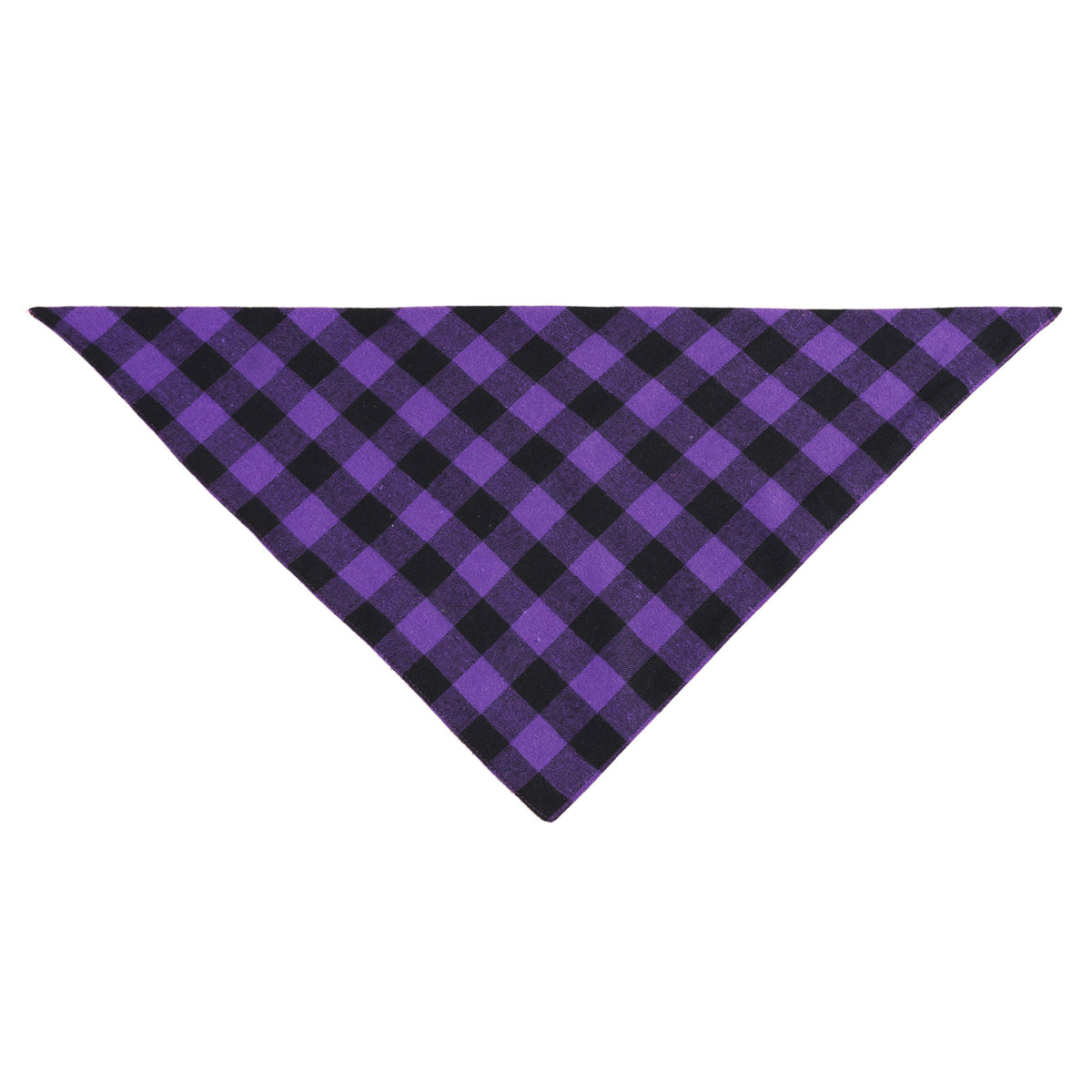 Double Cotton Check Pet Triangle Scarf