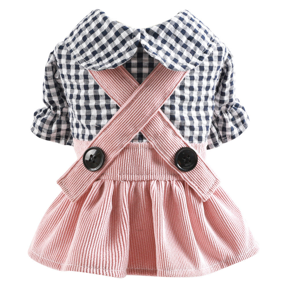 Pet Dog Cat Dress Suspender Skirt