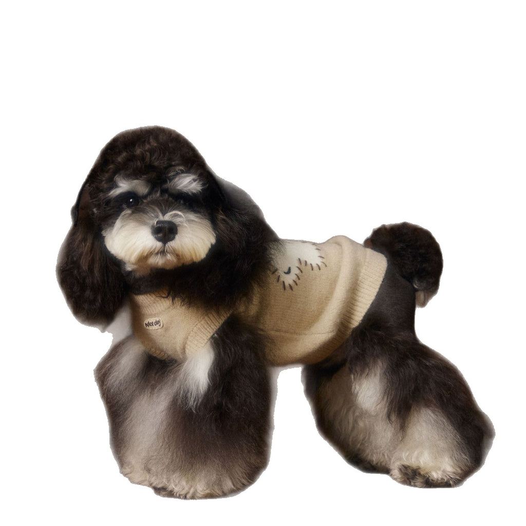 Schnauzer Teddy Bichon Warm With Ears Sleeveless Sweater Vest