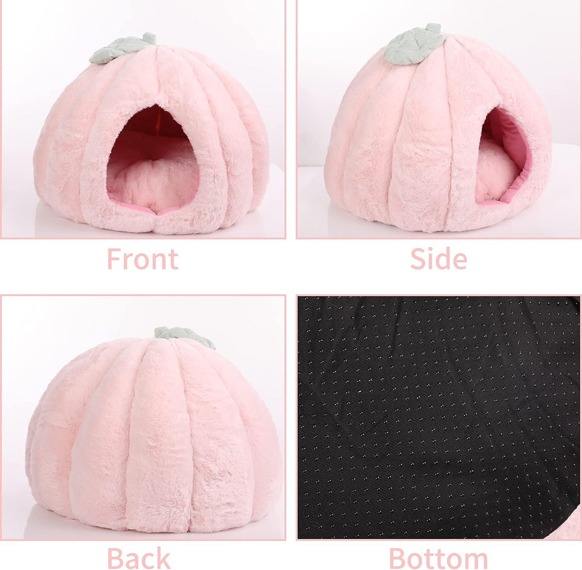 Pink Cat Houses - Soft Bed Tent Cave For Indoor Cats With Removable Cushion Pad