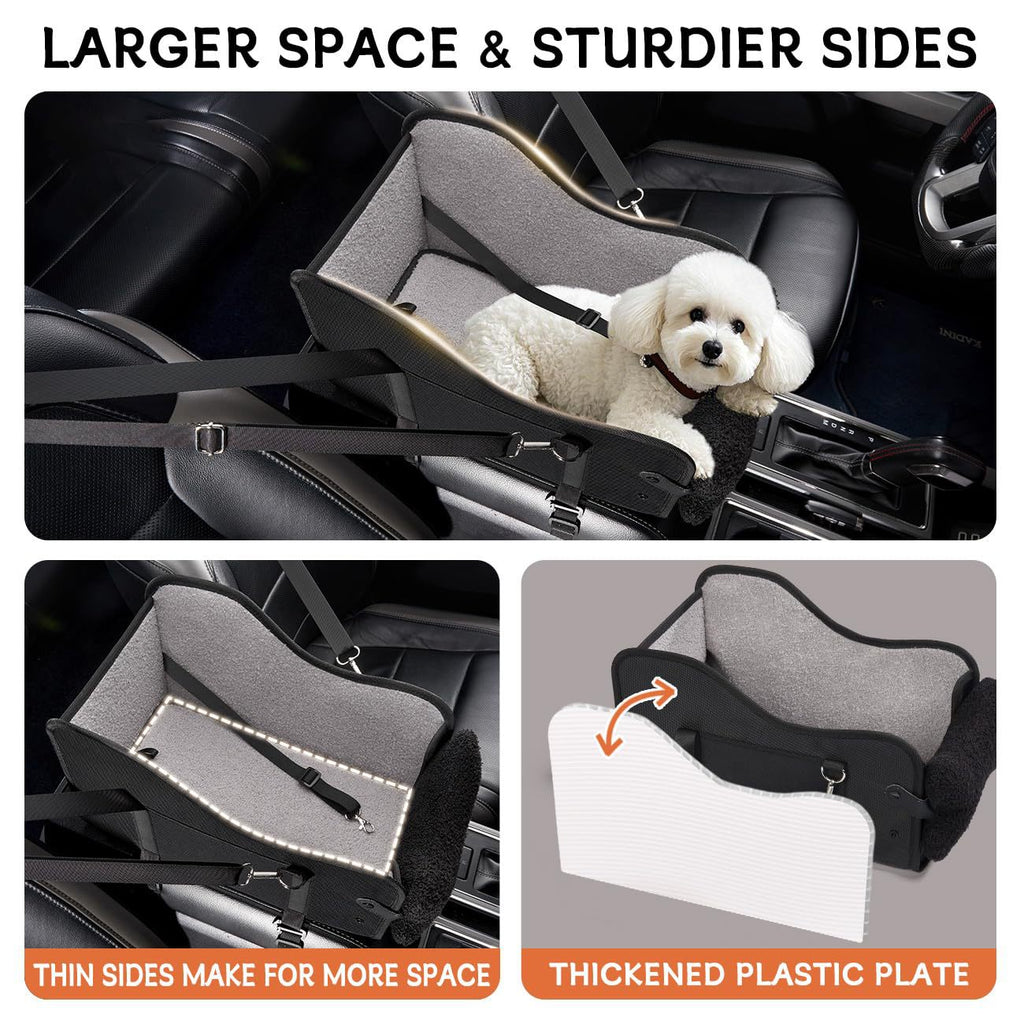 Center Console Dog Car Seat,Dog Car Seats For Small Dogs With Soft Mattress,Pet Puppy Cars Seat