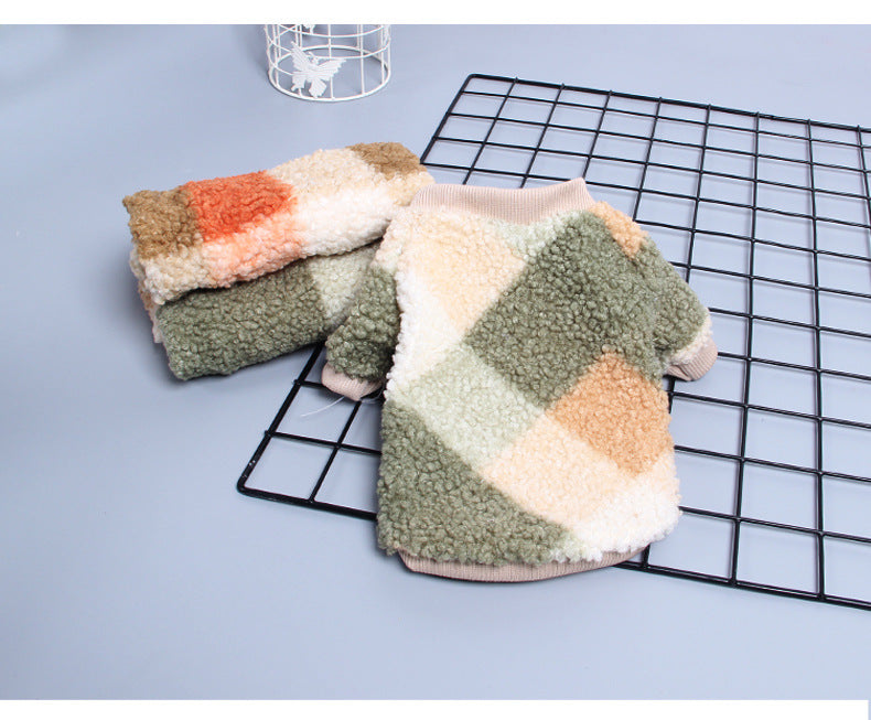 Lamb Wool Pet Autumn And Winter Clothes Teddy Corgi Two-legged Clothes