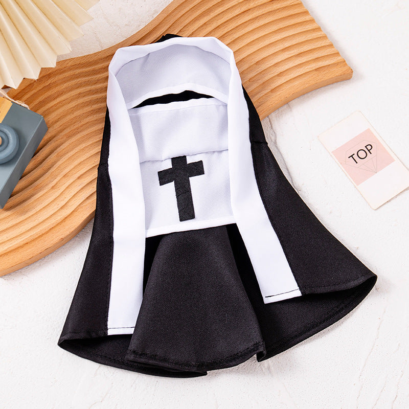 Cat Costumes, Pet Clothes, Dog Costumes, Funny Cosplay Photo Props, Small And Medium-Sized Pet Clothing, Cat Nun Costumes