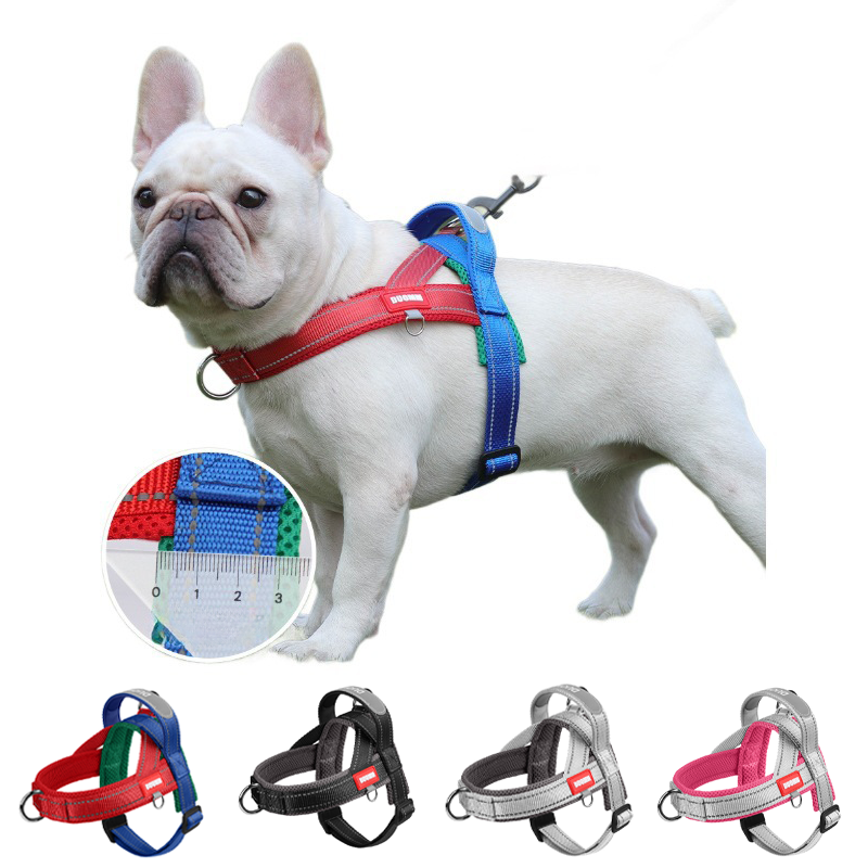 No Pull Dog Harness With 3 Clips And Soft Padded Handle Breathable Mesh Padded, Reflective Strip, Safe At Night, Escape Proof, Quick Adjustment, Easy