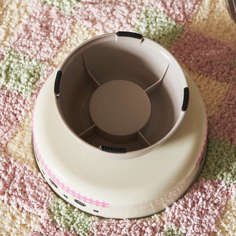 Stainless Steel Tall-Base Neck-Support Large-Capacity Pet Feeder