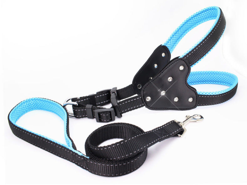 Rhinestone Pet Reflective Gallus Traction Sleeve