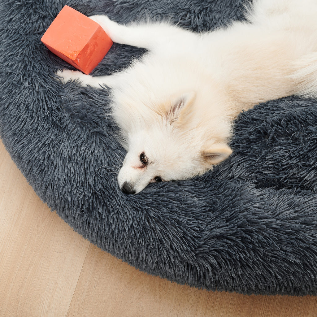 Indoor Cat And Dog Bed, A Quiet Doughnut-Shaped Bed, A Washable Round Soft Pet Bed, Suitable For Medium-Sized And Large Cats And Dogs