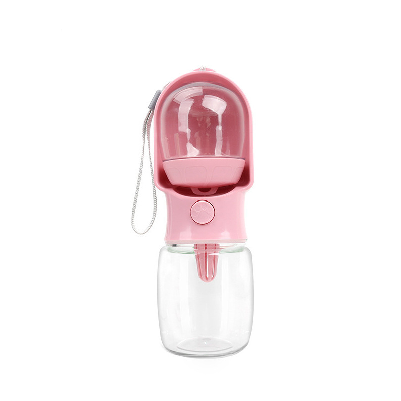 Leak Proof Portable Dog Water Bottle With Bowl Travel Pet Water Dispenser For Walking & Hiking Food Grade Plastic Choose From 3 Colors