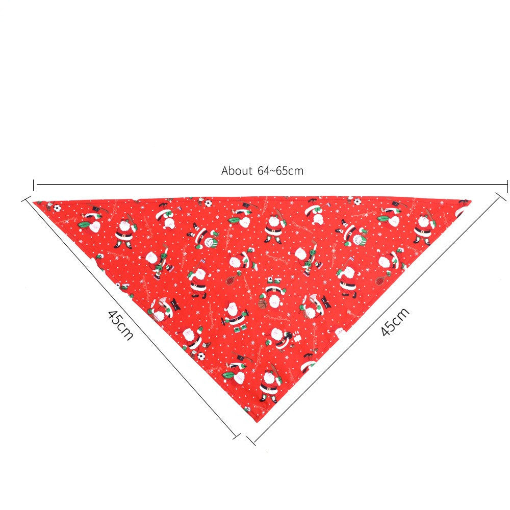 New Santa Claus pet triangle scarf