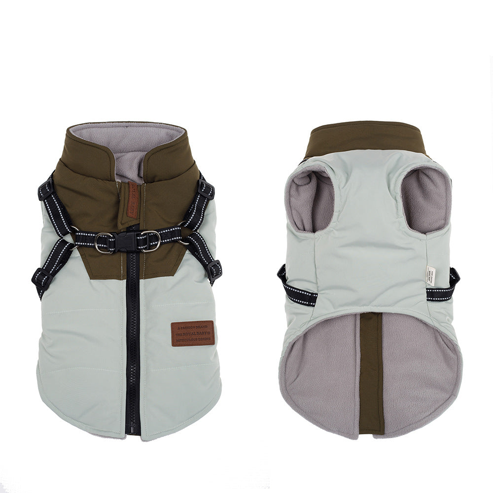 Pet Autumn And Winter Outdoor Thickened Warm Vest