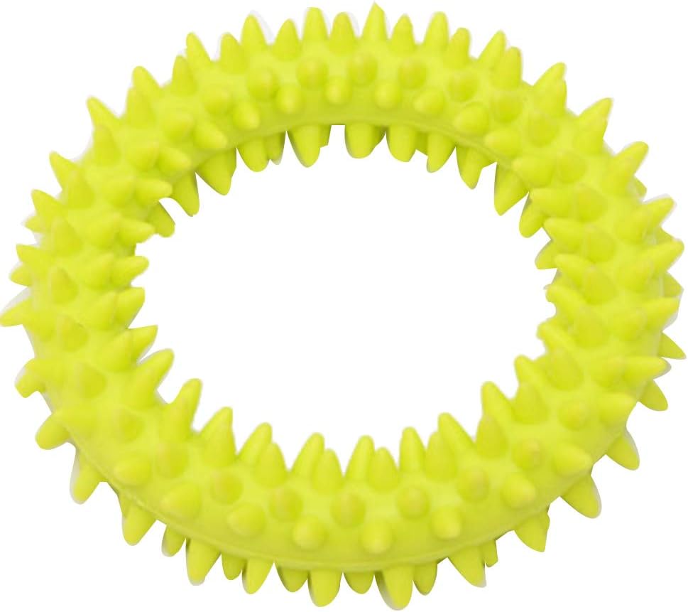 Dog Chew Toy TPR Spiky Circle Ring Dog Bite-Training Chew Molar Toy Cleaning Tooth Pet Supply