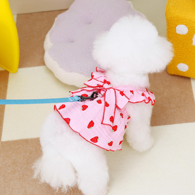 Dog Clothes Floral Princess Dress Spring And Summer