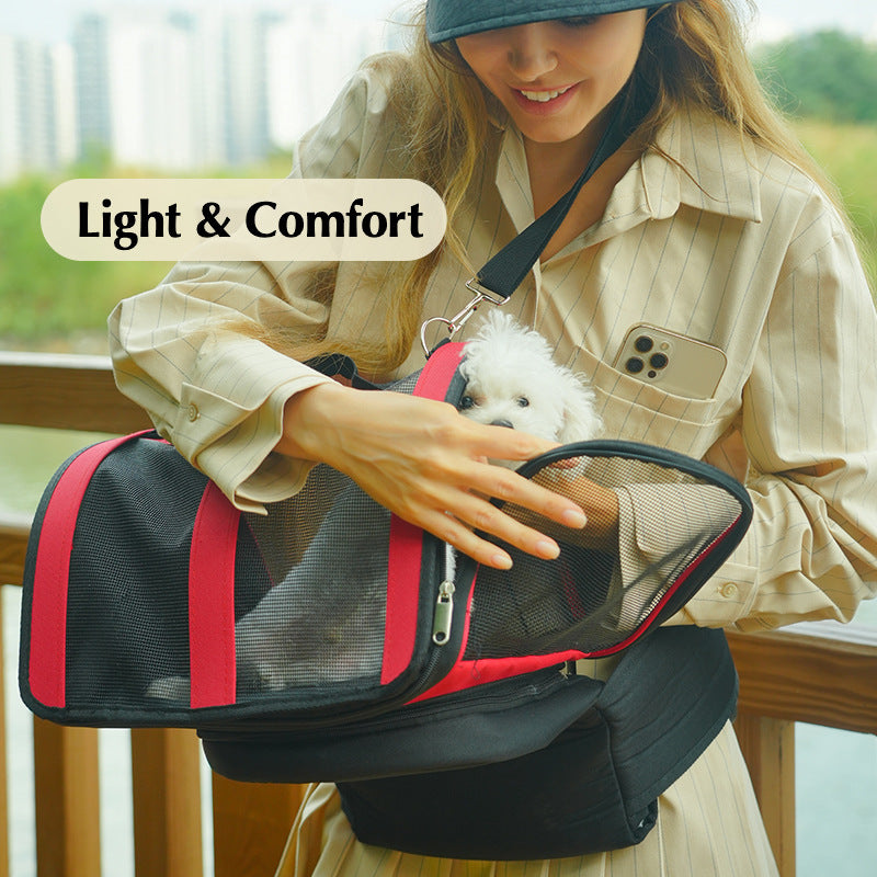 New Portable Pet Cat Bag Cat Bag Dog Out Portable Pet Bag Folding Outer Band Cat Bag With Base