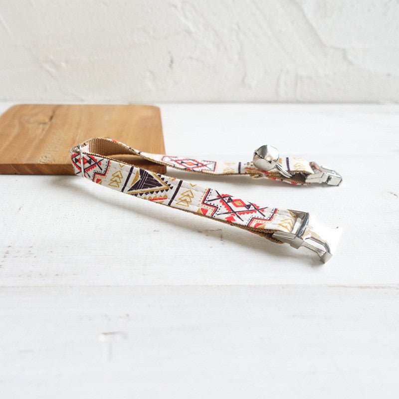 MUTTCO brown ethnic adjustable pet collar