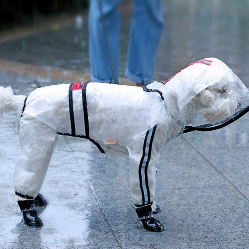 Dog Raincoat Four-legged Waterproof All-inclusive Teddy Bichon Shiba Inu Puppy