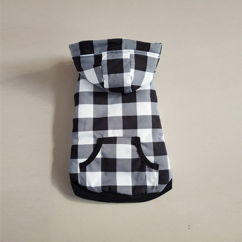 Pet plaid warm clothes for autumn and winter