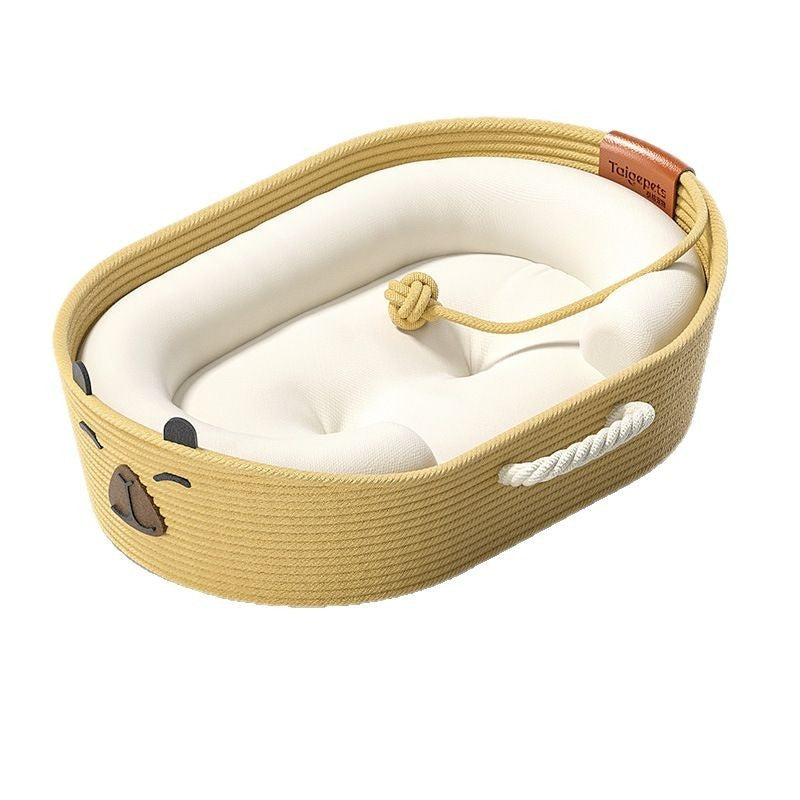 Wicker Cat Bed All-Season For Summer Extra-Large Scratching Post Dedicated Sleeping Bed