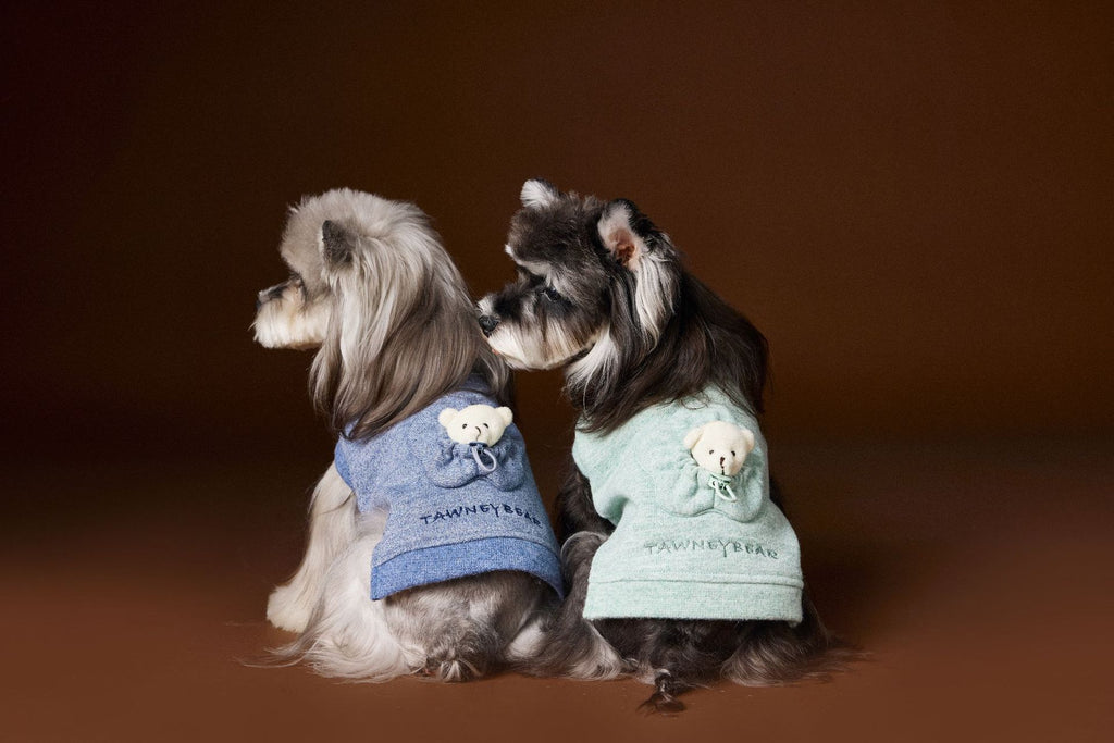Bichon Maltese Sleeveless Sweater Three-dimensional Bear Head