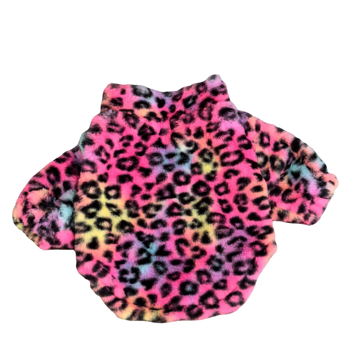 Pet Clothes Colorful Leopard Print Velvet Coat