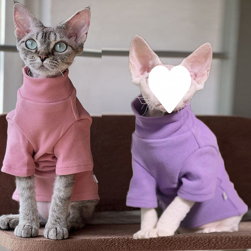 Spring Autumn And Winter Soft Base-Layer Shirt Suitable For Hairless Cats