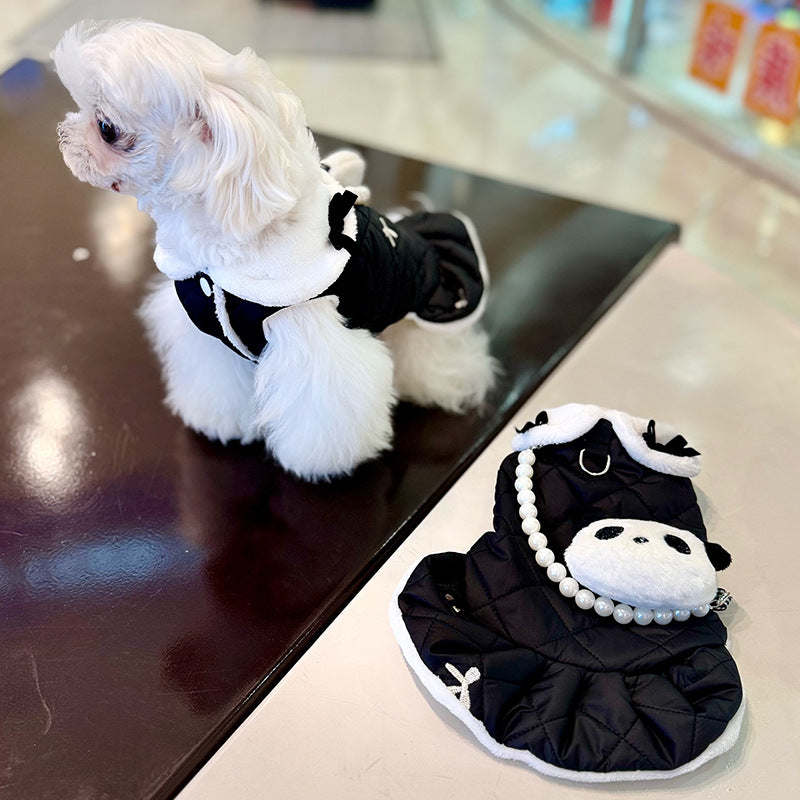 Pet Dog Cat Clothes Cotton-padded Clothes Traction Clothes