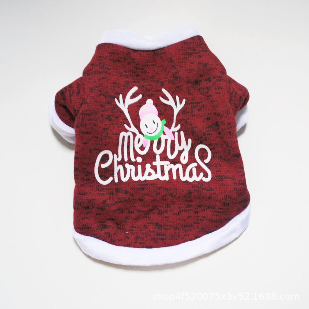 Pet Clothing Dog Warm Embroidery Christmas Style