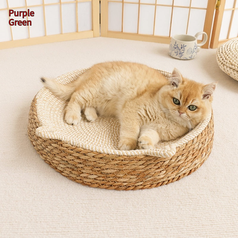 Rattan Cat Nest Cotton String Four Seasons Universal Pad