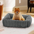 Dog Beds For Small Medium Dogs, Washable Fluffy Cat Puppy Bed Rectangle Calming Sleeping Pet Cat Bed For Indoor Dogs, Removable Zipper Cover