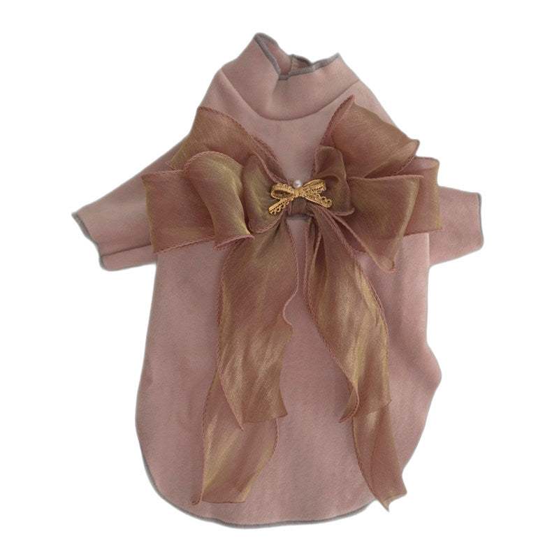 Warm Sweater For Small Adorable Bow-Knot Design
