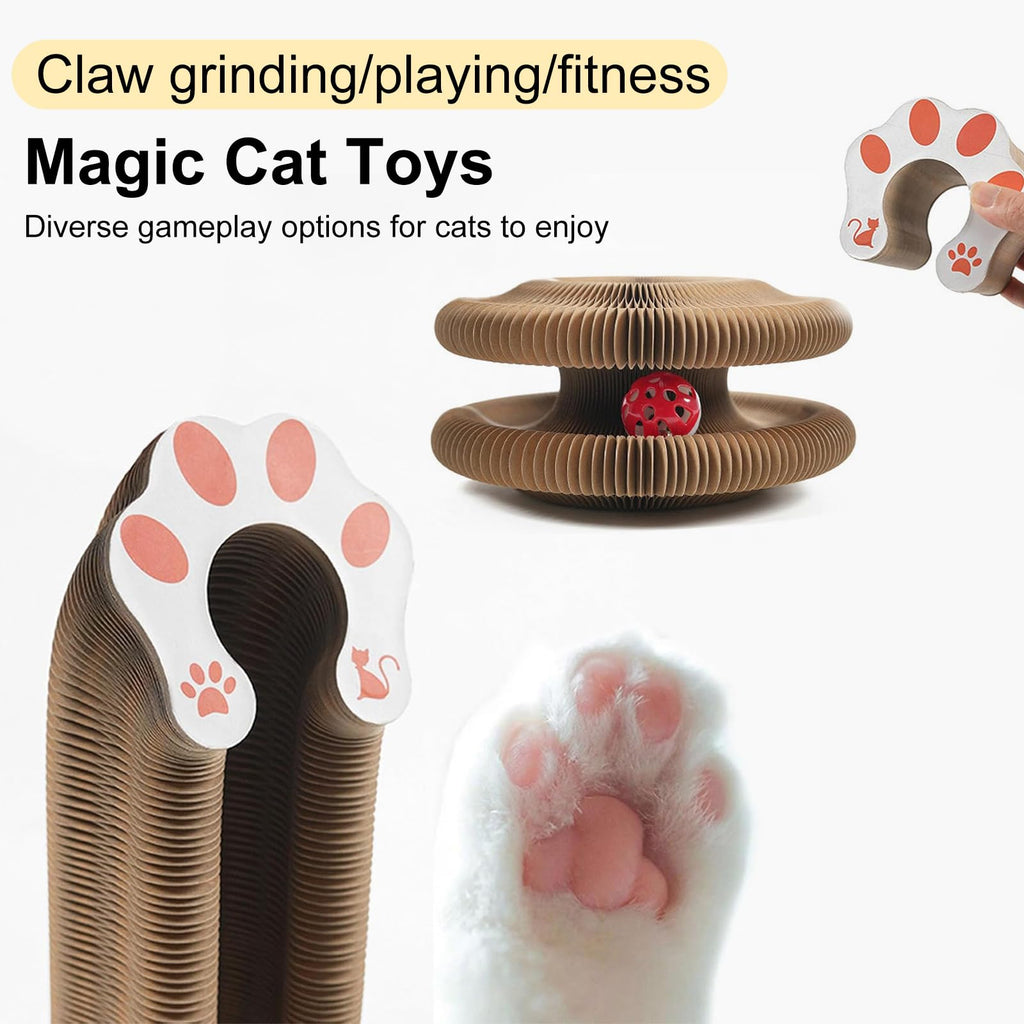Cat Accordion Cat Toy Kitty Kurlz Cat Toy Ball Scratch Pad Magic Organ Cat Scratching Board Cat Scratcher