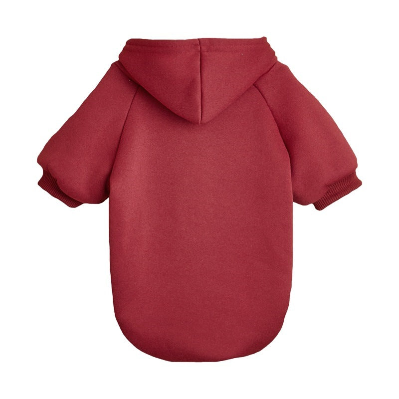 Classic Solid-color Hoodie For Pet Warmth