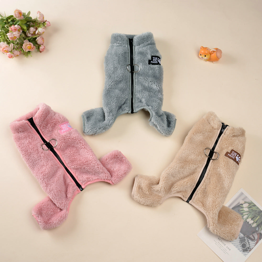 Simple And Warm Double-sided Plush Comfortable Pet Clothing