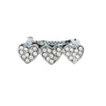 Rhinestone Alloy Peach Heart Barrettes Dog Pet Ornament